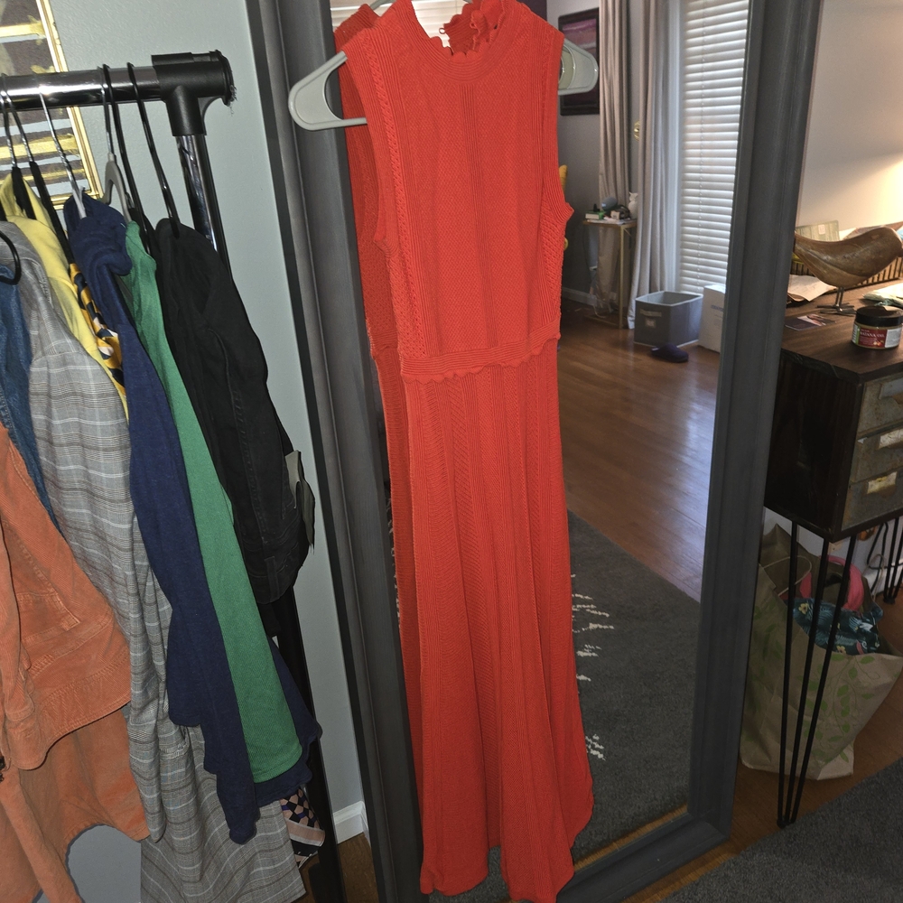 THE KOOPLES
Romantic Net Maxi Dress In Red - Picture 2 of 2